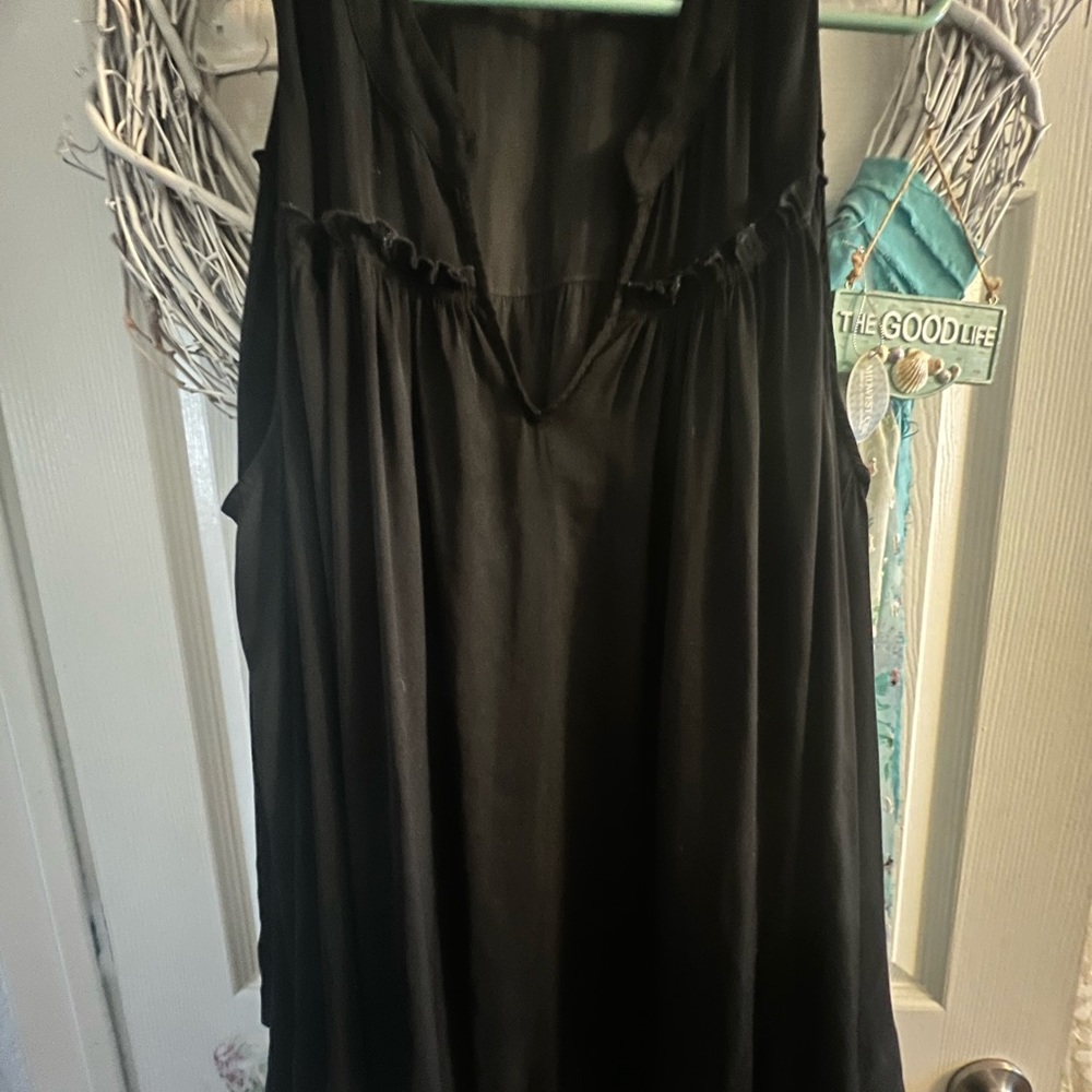 Lane Bryant Black Sleeveless Blouse
